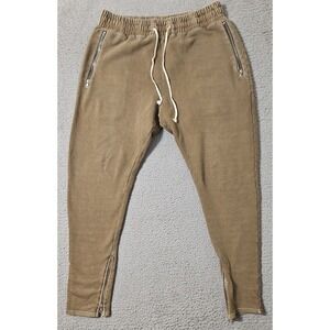 Represent Men's Brown Elastic Waist Joggers Tapered Leg Athletic‎ Pants Size XL